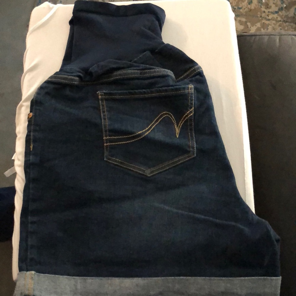 Maternity jean shorts